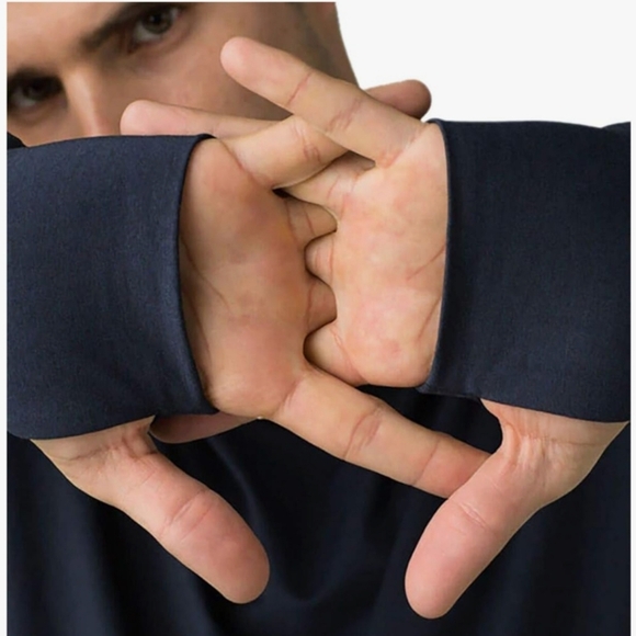 NWT Men's Prana XL "OUTPOST HOODIE". Color Nautical Heather. Hybrid Hoodie - Picture 3 of 16